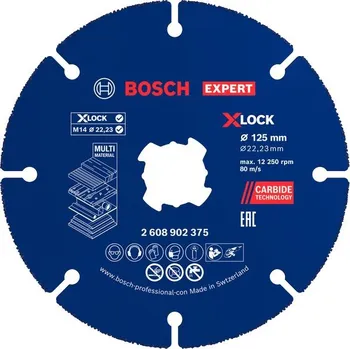 Brusný kotouč BOSCH Víceúčelové řezací kotouče EXPERT Carbide Multi Wheel X-LOCK 125 mm, 22,23 mm, 10 ks (2.608.902.377)