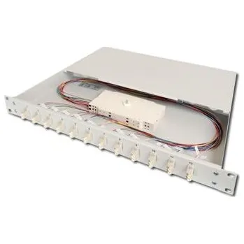 Digitus Fiber Optic Sliding Splice Box, 1U, Equipped 24x LC duplex, incl. M 25 Screw, Splice Cassette Singlemode OS2, Color Pigta