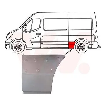 Příslušenství karosérie Boční stěna VAN WEZEL 4388141