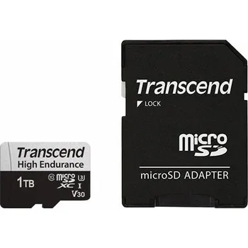 Počítač Transcend 1TB microSDXC 350V UHS-I U1 (Class 10) High Endurance paměťová karta, 100MB/s R, 85MB/s W