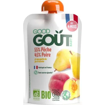 Dětské zboží GOOD GOUT BIO Broskev s hruškou (120 g) Expirace