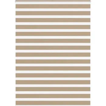 vidaXL Zebra roleta 155x230 cm šířka látky 150,9 cm polyester [4014818] Barva: sand brown