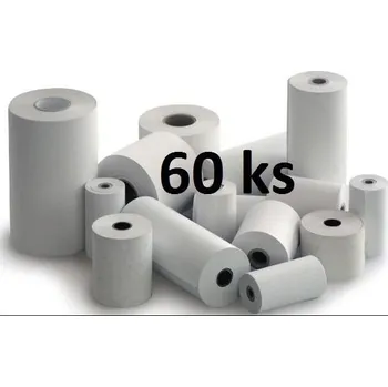 Kotouček do pokladny a tiskárny štítků Papírový kotouč papírová páska TERMO, 80/70/12 (62m) - 60ks