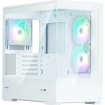 PC skříň Zalman skříň P30 White V2/ miniT / 3x120mm fan ARGB / USB 3.0 / USB-C / temperované sklo / bílá