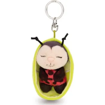 Hračka NICI klíčenka spící Beruška 12 cm, zelený košík, GREEN