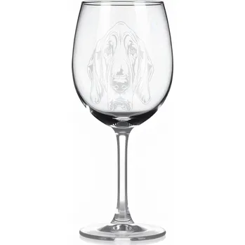 Sklenice Sklenice na víno s gravírovaným motivem – Bloodhound – 2
