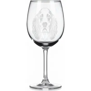 Sklenice Sklenice na víno s gravírovaným motivem – Anglický špringršpaněl