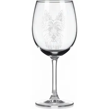 Sklenice Sklenice na víno s gravírovaným motivem – Kernteriér