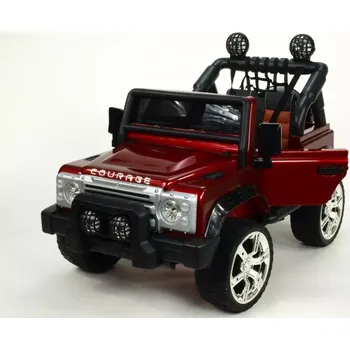 Dětské vozidlo Dětské elektrické autíčko Džíp Courage s 2,4G DO lakovaná červená - II.JAKOST