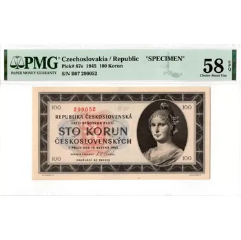 Bankovka 100 Korun |1945EPQ 58 |