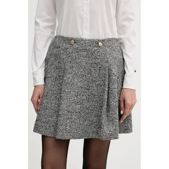 Dámská sukně Sukně s příměsí vlny Tommy Hilfiger WW0WW48787 šedá 90X, vel. 38