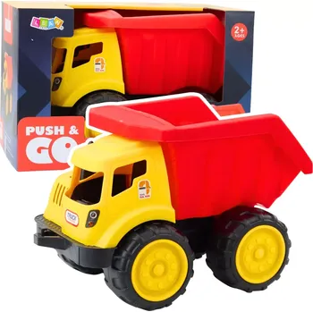 autíčko Velká dětská sklápěčka na písek - Stavební vozidlo červeno-žluté