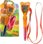 Elektronické pero s hrami 168 v 1 se šňůrkou – růžovo‑oranžové