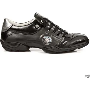 Pánská zimní obuv boty kožené dámské - ITALI NEGRO, BOX PLANE - NEW ROCK - M.8122-S5