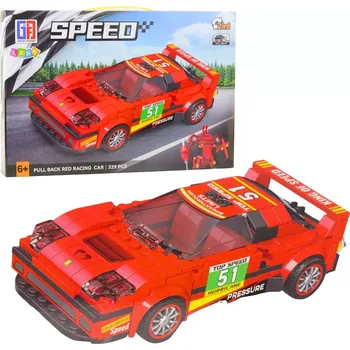 ostatní stavebnice Stavebnice 2v1 závodní auto a robot s pružinovým pohonem, 329 dílků