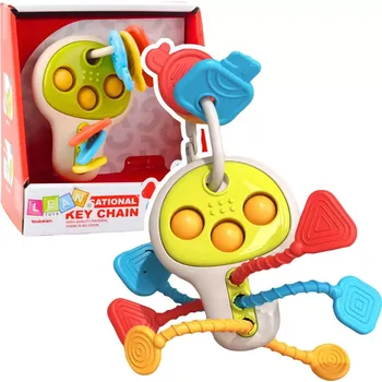 Hračka pro nejmenší Sensorické klíče pro miminko s pohyblivými prvky