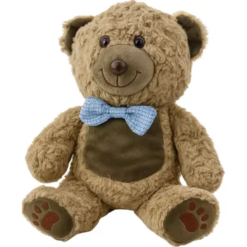 plyšák Plyšový medvídek s modrým motýlkem 30 cm