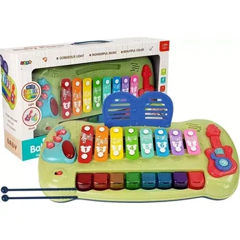 Hudební nástroj pro děti Lean Toys Baby Grand Piano Cinely Osvětlené Klavesy Hudba