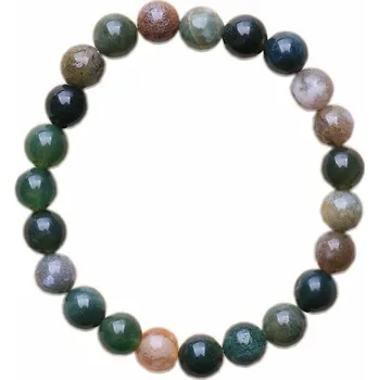 Drahý kámen Achát indický náramek korálkový extra obvod cca 16 až 20 cm