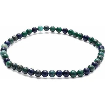 Náramek Lapis lazuli a chryzokol náramek z korálků obvod cca 19 až 23 cm