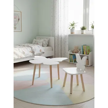 Barový stolek Sinsay - Sada stolku a židličky ve tvaru motýla - bílá - 646GP-00X - 646GP-00X-ONE