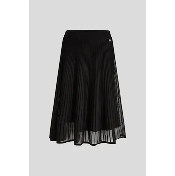 Dámská sukně SUKNĚ KARL LAGERFELD ELEGANT FLOCK KNIT SKIRT BLACK
