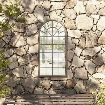 Zrcadlo Zrcadlo VidaXL nástěnné kulaté, ovál, obdélníkové kovový rám 900 x 450 mm