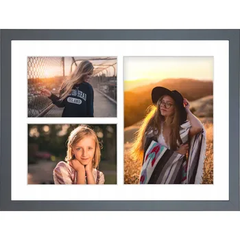 Obraz Rámeček na 3 fotografie Hekla 30x40x3 galerie stříbrný