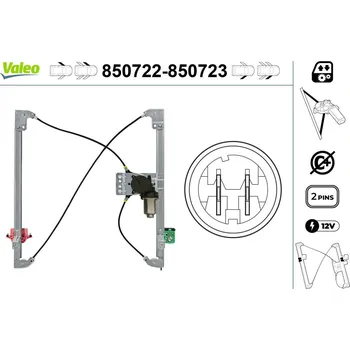 Stahovačka okna Zvedací zařízení oken VALEO 850722
