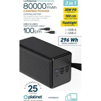 Powerbanka PLATINET POWER BANK 80000 MAH 20W PD