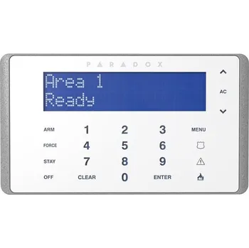 Přístupový systém Paradox K656 - bílá LCD klávesnice s dotykovými klávesami