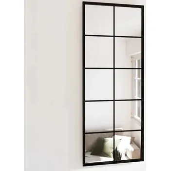 Zrcadlo Zrcadlo nástěnné, černé, 100 x 40 cm, kovové