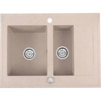 Granitový dřez Dřez jednopůlkomorový Brenor Grande 15 granit béžový