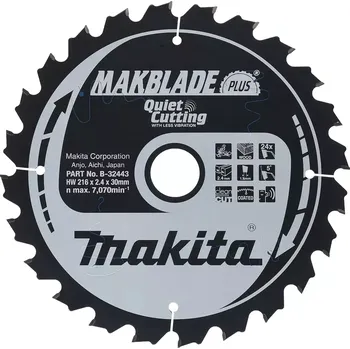 Pilový kotouč B-32443 Kotouč pilový dřevo MAKBLADE plus 216x2.4x30mm 24Z Makita