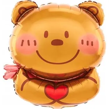 Balónek Fóliový balónek PartyPal 148419 Medvídek se srdíčkem 58x75 cm
