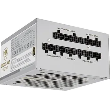 Počítač COUGAR PC zdroj GEX X2 1000W SNOW 80+ Gold, modulární (PCI-e 5.0 GPU 12+4 Pin)