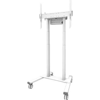 Televizní držák Neomounts FL55-875WH1/Držák displeje/vozík/37-100"/4 kolečka/VESA 800X600/nosn. 110kg/mot. nast.výšky/bílý