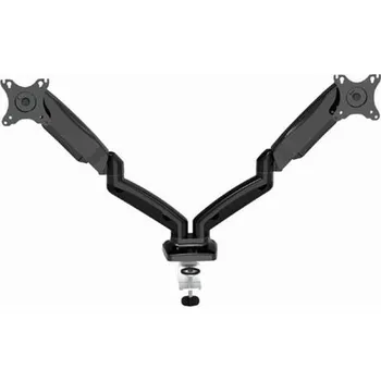 Počítač Gembird Držák 2 monitorů na stůl MA-DA2-01, naklápěcí, až do 27” a 7kg, černý