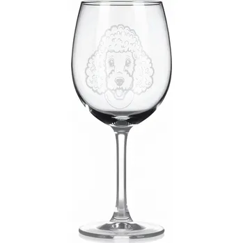 Sklenice Sklenice na víno s gravírovaným motivem – Pudl – 3