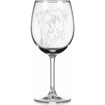Sklenice Sklenice na víno s gravírovaným motivem – Bakharvalský pes – 2