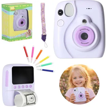 Digitální kompakt Digitální instantní fotoaparát 16x 128GB kazety značky fialová