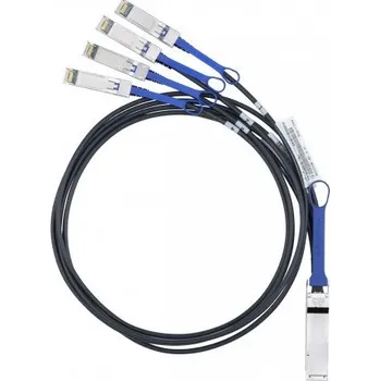 Mellanox passive copper hybrid cable, ETH 40GbE to 4x10GbE, QSFP to 4xSFP+, 3m