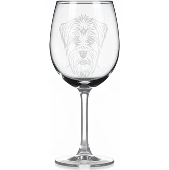 Sklenice Sklenice na víno s gravírovaným motivem – Norfolk teriér