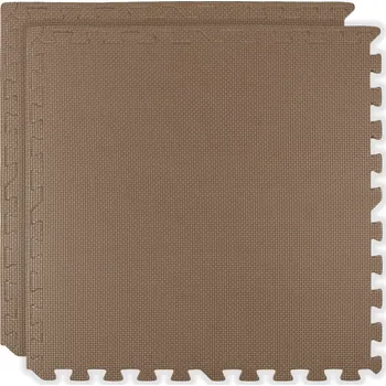 Měkká pěnová podložka HUMBI 120 × 60 cm, voděodolné velké pěnové puzzle, tmavě béžová cappuccino, 2 ks