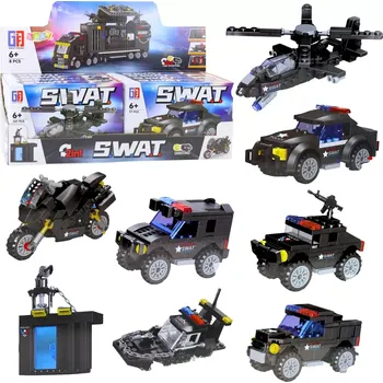 ostatní stavebnice Konstrukční stavebnice SWAT – vozidla a dopravní prostředky 2v1 (92–117 dílků)