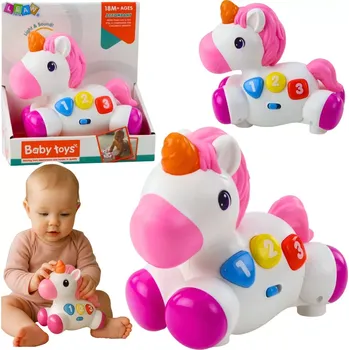 Interaktivní jednorožec na kolečkách se světly a zvuky