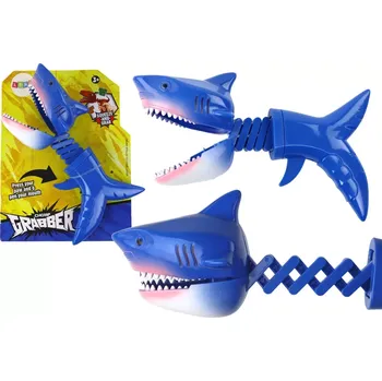 Hračka pro psa Chňapací hračka žralok – modrý pružinový chytač