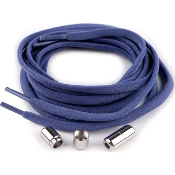 Tkaničky do bot Elastické samozavazovací tkaničky délka 100 cm, malé, 6 modrá