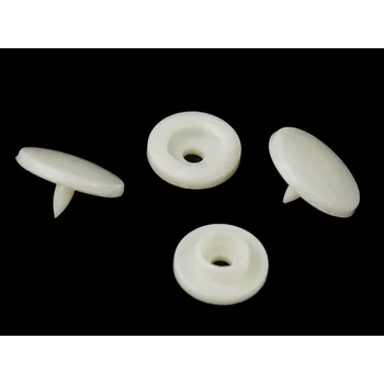 Plastové patentky / stiskací knoflíky vel. 18", velké, 25 B22 krémová nejsvět.