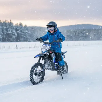 malá motorka Leramotors Dětská elektrická motorka Pitbike Leramotors Rocket 1600W 48V 14/12 s 15,6 Ah baterií - Modrá